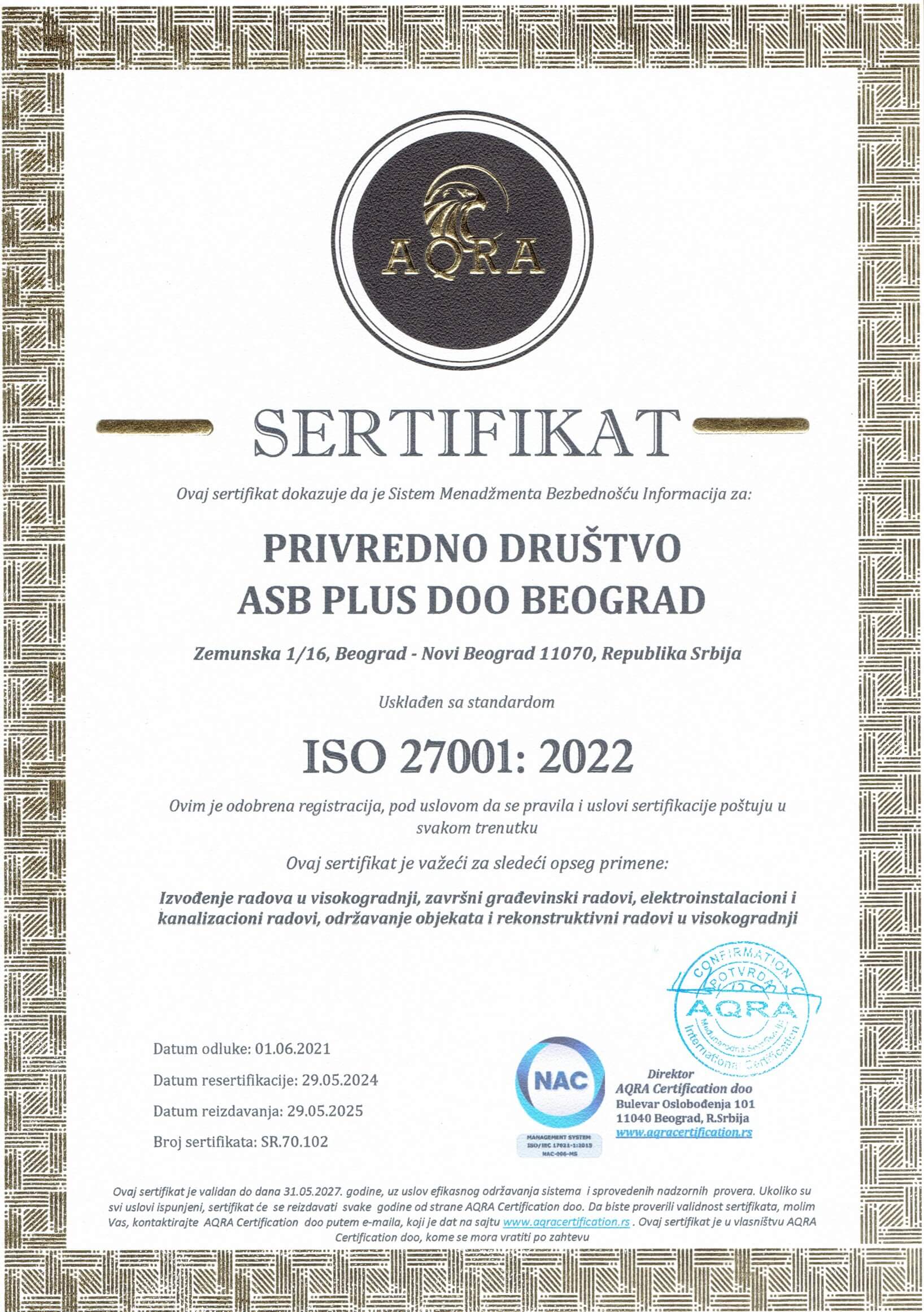 ASB PLUS 27001 2025 srp-1