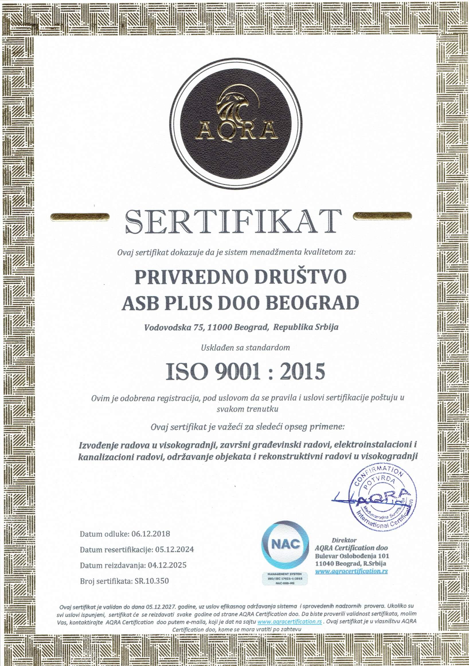 ASB PLUS 9001 2025-1